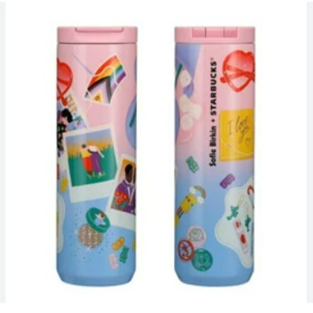 Starbuck Pride Month Exclusive Sofia Birkin Pink Stainless 16 oz Tumbler - NEW‎